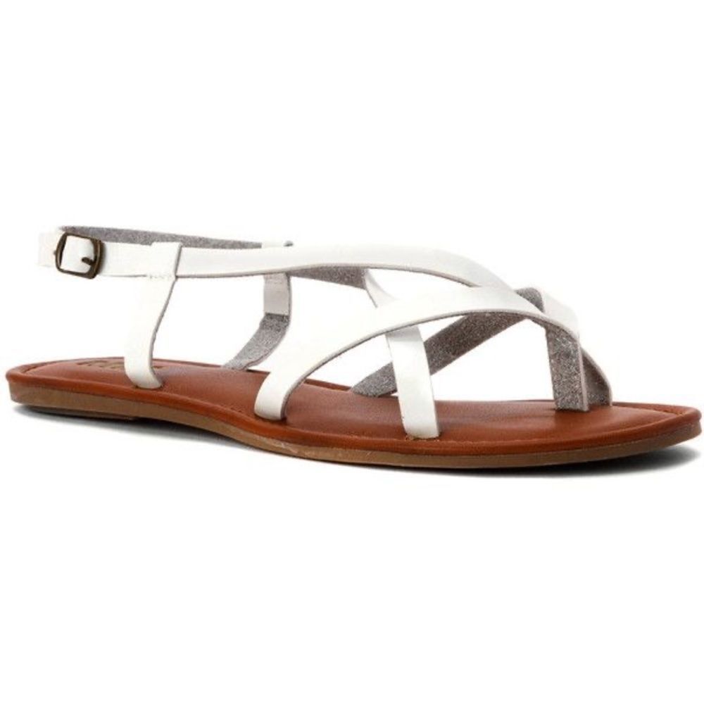 Mia Cruise Flat Sandal Sz 6 in White
